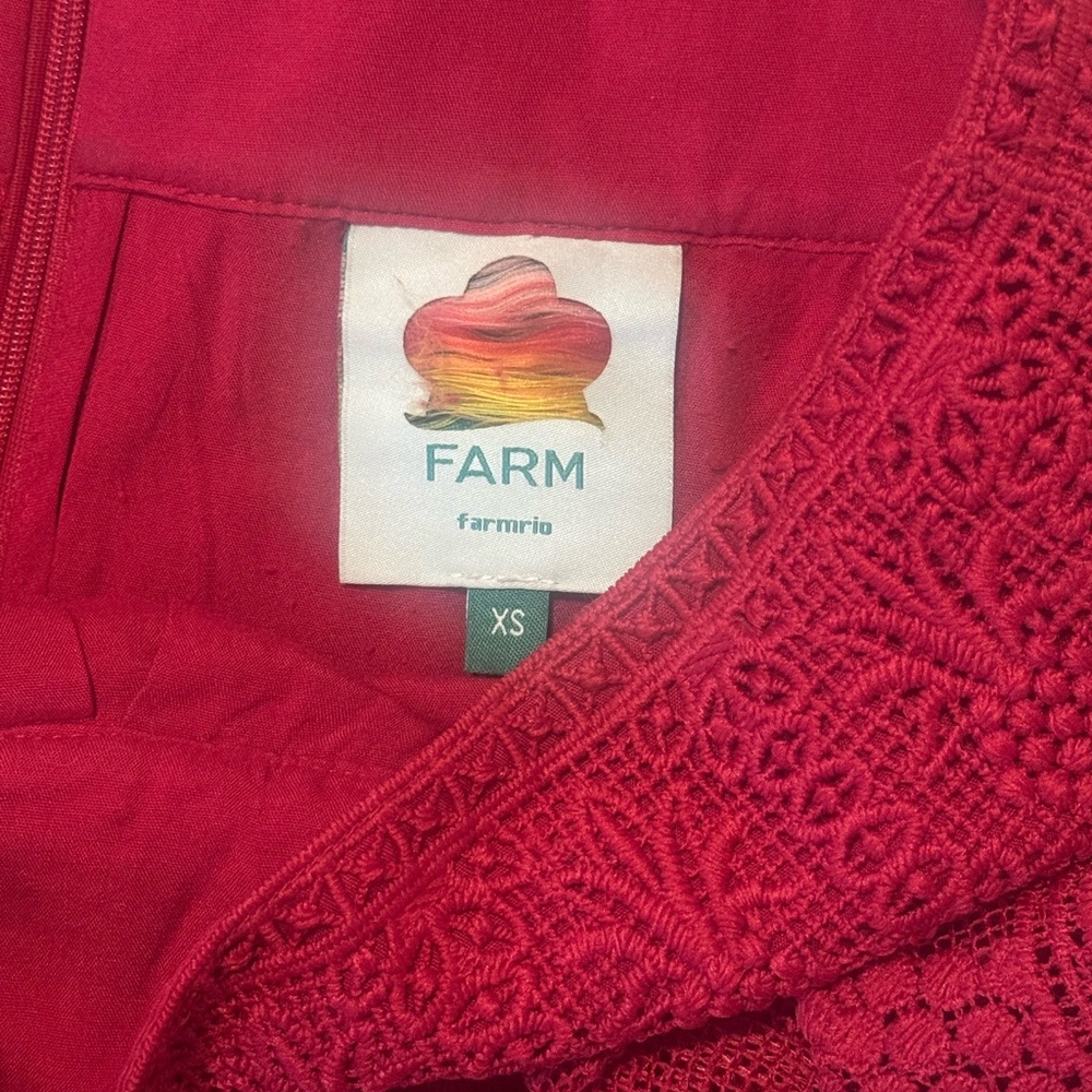 FARM Rio Red Lace Maxi Skirt - Picture 4 of 4